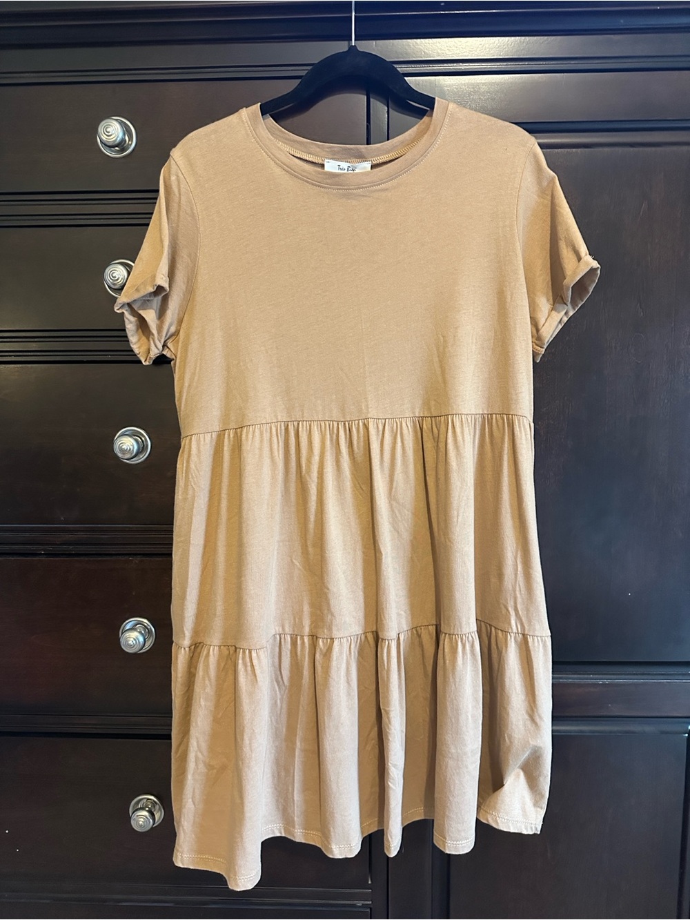 NWT Neutral Tiered T-Shirt Dress